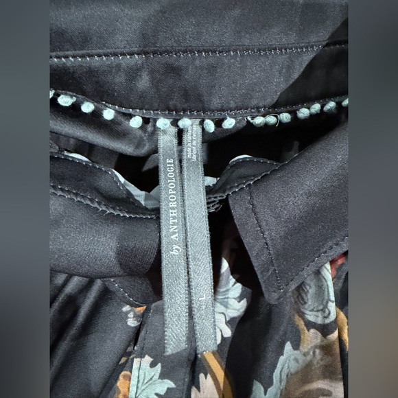 Anthropologie Brielle Relaxed Buttondown Floral Multicolor Botanical Blouse Sz L - Picture 5 of 9